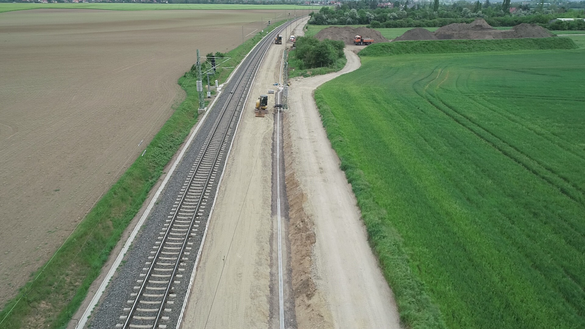 Gleisarbeiten bei Glaubitz