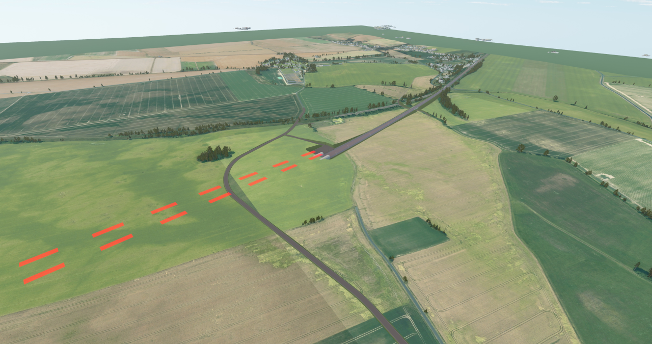 Darstellung der neuen Tunnelplanung unter der Großdobritzer Straße Nord.